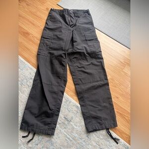 Womens adjustable Black Cargo Pants - Durable Everyday Workwear